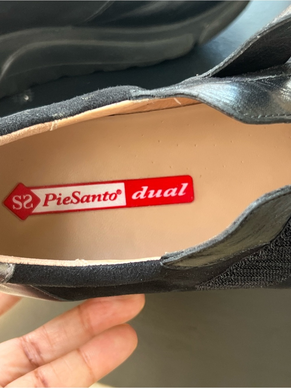 Black Women's Slip-On Sneaker with Hook Closure - Picture 12 of 13